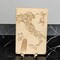 Italy Map - Puzzle Map - Art Kit - Raw Wood 18x12 Inches - 21 pieces - With Stand